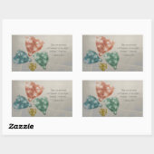 Sticker Rectangulaire Bijoux précieux Écriture (Feuille)