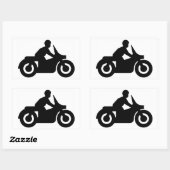 STICKER RECTANGULAIRE BIKER GUY (Feuille)