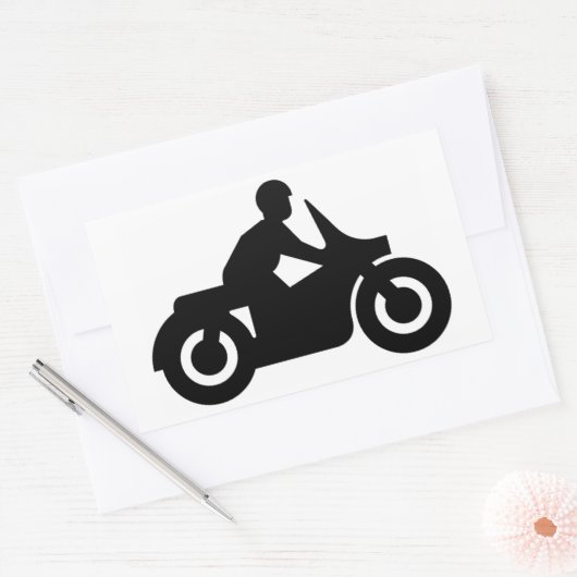 STICKER RECTANGULAIRE BIKER GUY (Enveloppe)