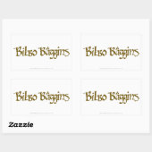 Sticker Rectangulaire BILBO BAGGINS™ Solide (Feuille)