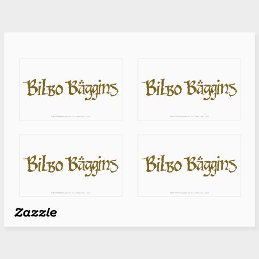Sticker Rectangulaire BILBO BAGGINS™ Solide (Feuille)