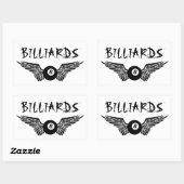 Sticker Rectangulaire billard de huit volants (Feuille)