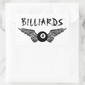 Sticker Rectangulaire billard de huit volants (Sac)