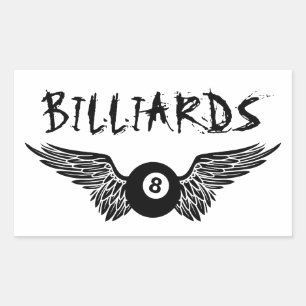 Sticker Rectangulaire billard de huit volants