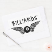 Sticker Rectangulaire billard de huit volants (Enveloppe)