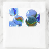 Sticker Rectangulaire Billes Bleues (Sac)