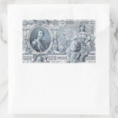 Sticker Rectangulaire billet de 500 roubles vers 1912 Russie tsariste (Sac)
