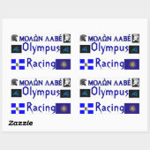 Sticker Rectangulaire Billet de course Molon Labe Olympus (Feuille)
