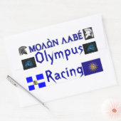 Sticker Rectangulaire Billet de course Molon Labe Olympus (Enveloppe)
