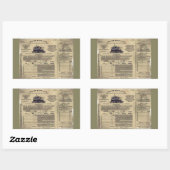 Sticker Rectangulaire Billet pour RMS Titanic 1912 (Feuille)