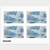 Sticker Rectangulaire Billets de 20 euros - Argent Art (Feuille)