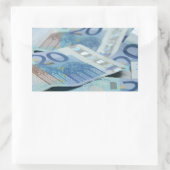 Sticker Rectangulaire Billets de 20 euros - Argent Art (Sac)