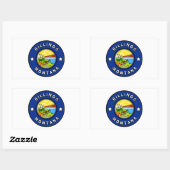 Sticker Rectangulaire Billings Montana (Feuille)