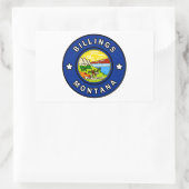 Sticker Rectangulaire Billings Montana (Sac)