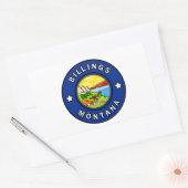 Sticker Rectangulaire Billings Montana (Enveloppe)
