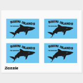 Sticker Rectangulaire Bimini Iles Plongée Sous-Marine Avec Requins - Bah (Feuille)
