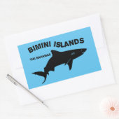 Sticker Rectangulaire Bimini Iles Plongée Sous-Marine Avec Requins - Bah (Enveloppe)