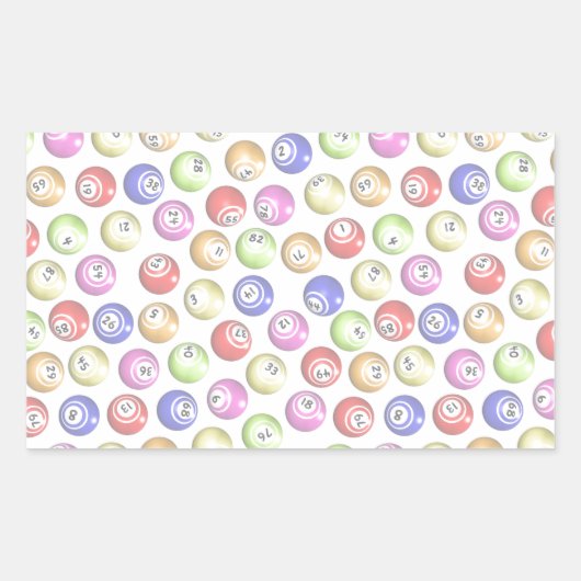 Sticker Rectangulaire Bingo Balls (Devant)