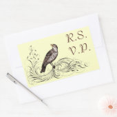 Sticker Rectangulaire Bird on Scroll (Enveloppe)