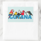 Sticker Rectangulaire Birdable Guyana (Sac)