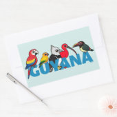 Sticker Rectangulaire Birdable Guyana (Enveloppe)
