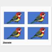 Sticker Rectangulaire Birdorable Eastern Rosella (Feuille)