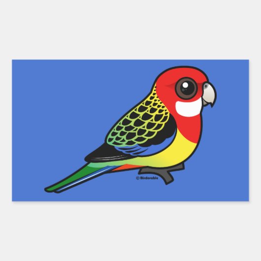 Sticker Rectangulaire Birdorable Eastern Rosella (Devant)