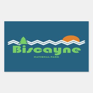 Sticker Rectangulaire Biscayne National Park Retro