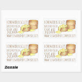 Sticker Rectangulaire Biscuits Maison Fabriqués Par La Cuisine Du Sud (Feuille)