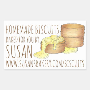 Sticker Rectangulaire Biscuits Maison Fabriqués Par La Cuisine Du Sud