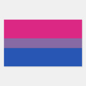 Sticker Rectangulaire Bisexual pride (Devant)