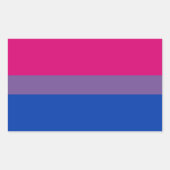 Sticker Rectangulaire Bisexual pride (Devant)