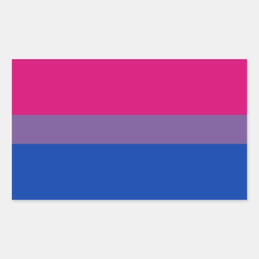 Sticker Rectangulaire Bisexual pride (Devant)