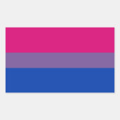Sticker Rectangulaire Bisexual pride (Devant)