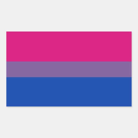 Sticker Rectangulaire Bisexual pride (Devant)