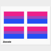 Sticker Rectangulaire Bisexual pride (Feuille)