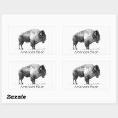 Sticker Rectangulaire Bison américain (Feuille)