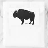 Sticker Rectangulaire Bison de Buffalo Art noir et blanc (Sac)