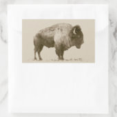 Sticker Rectangulaire Bison des plaines (Sac)