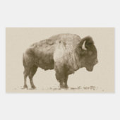 Sticker Rectangulaire Bison des plaines (Devant)