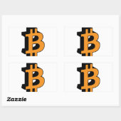 Sticker Rectangulaire Bitcoin 11 (Feuille)