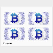 Sticker Rectangulaire Bitcoin 5 (Feuille)