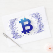 Sticker Rectangulaire Bitcoin 5 (Enveloppe)