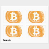 Sticker Rectangulaire Bitcoin 6 (Feuille)