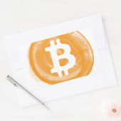 Sticker Rectangulaire Bitcoin 6 (Enveloppe)