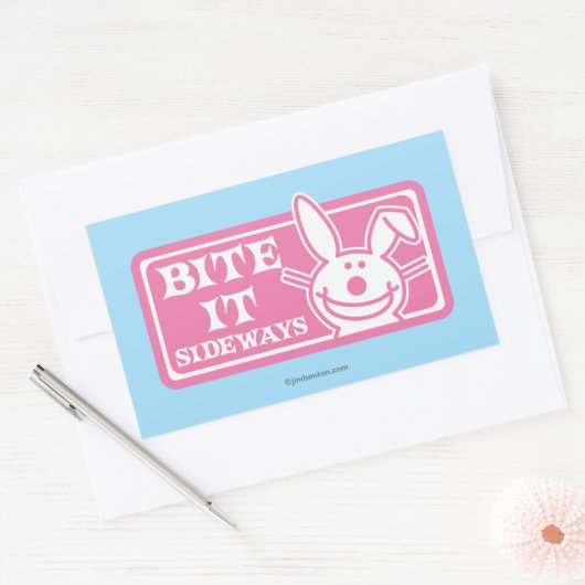 Sticker Rectangulaire Bite it Sideways (Enveloppe)