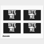 Sticker Rectangulaire Bite Me - Cadeau de biologie marine pour requins - (Feuille)