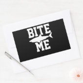 Sticker Rectangulaire Bite Me - Cadeau de biologie marine pour requins - (Enveloppe)