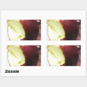 Sticker Rectangulaire Bitten Red Apple (Feuille)