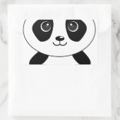 Sticker Rectangulaire Bizarre d'ours de panda (Sac)
